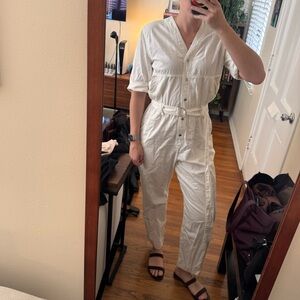 All Saints Ivory Utility Belted Jumpsuit Washed white size 27 / small